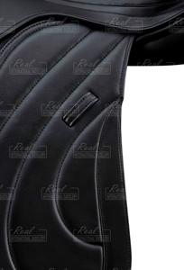 Selle d'équitation anglaise tout usage noire Selle de dressage en cuir pour l'équitation - Product Image 4