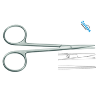 Ciseaux de Stabilisme en Acier Inoxydable de Haute Qualité, à Bout Rond / Émoussé, Droits, Longueur 11,5 cm, Instruments Chirurgicaux