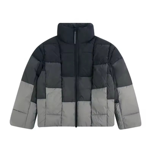 Veste d'hiver chaude et tendance sur mesure OEM, veste en duvet streetwear avec col montant, veste matelassée coupe-vent en coton pour homme - Product Image 1