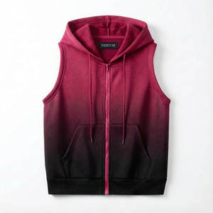 Veste sans manches à capuche zippée pour femme, taille et couleurs personnalisées, logo, mélange de coton, vêtements de sport, course à pied, coupe régulière, prix de gros, sweats à capuche - Product Image 4