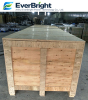 Batterie au lithium LiFePO4 de 15,36 kWh, 51,2 V, 300 Ah, sur pieds avec roues, pour stockage d'énergie solaire domestique