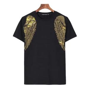 Réflexion personnalisée 240 g/m² t-shirt unisexe T-shirt avec strass pour hommes T-shirt surdimensionné vierge en coton épais pour hommes - Product Image 1