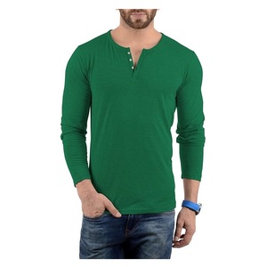 New Design Men's Casual Solid Color Long Sleeve Round Neck 100% Cotton Single Jersey <b>T</b>-<b>shirt</b> From Bangladesh Factory Price - Product Image 4