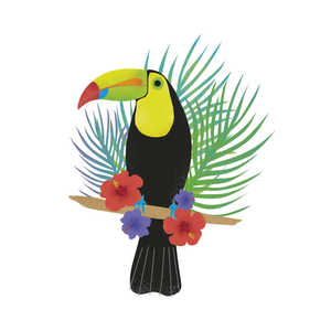 Impression d'art Toucan Tropics par Clara Wells, livraison gratuite incluse - Product Image 1