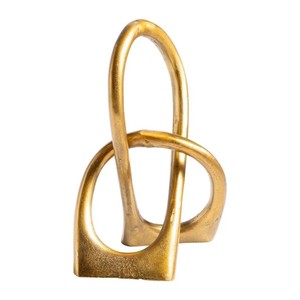 Escultura decorativa de bucle de oro antiguo estilo Art Deco Saints Go diseño de nudo de bucle de Metal adorno moderno hecho a mano decorativo - Product Image 3
