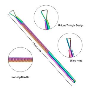 Ensemble de soins des cuticules en acier inoxydable à double extrémité réutilisable, pousse-cuticules, outils de toilettage pour manucure et pédicure professionnels - Product Image 6
