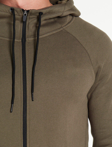 Sweat à capuche zippé pour homme, respirant, écologique, hiver, 100% coton, léger, séchage rapide, logo personnalisé, impression OEM - Product Image 4