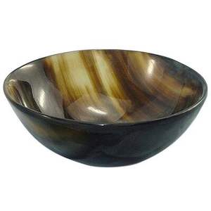 Cuenco pequeño para servir hecho a mano con acabado de cuerno de buey natural desechable para el mejor servicio de comida para fiestas cuerno de búfalo artesanal - Product Image 1