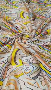 Tissus imprimés numériques ethniques indiens de haute qualité en polyester de couleur imprimée légère pour les vêtements et les robes des femmes en gros - Product Image 2