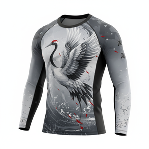 Nouvelle arrivée 2026, Rash Guard unisexe à impression numérique de haute qualité avec design personnalisé, tissu polyester et élasthanne, service OEM - Product Image 5