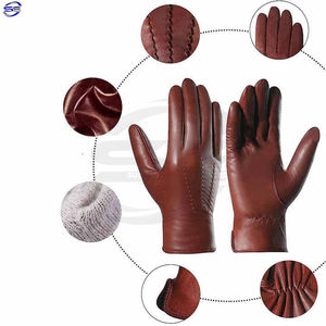 Wholesale Premium Quality Custom Color Genuine Leather <b>Gloves</b> Adult Size <b>Touch</b> <b>Screen</b> Compatible Best Price for Daily Winter - Product Image 5