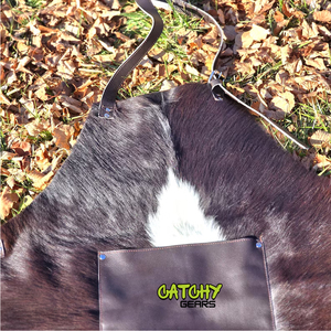 Barber Apron Men's and Women's Pu Leather Apron Custom Leather Large Pocket Work Apron by <b>Maximize</b> Wear - Product Image 2