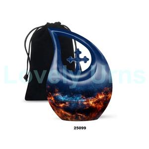 โกศรูปกีต้าร์สำหรับใส่เถ้ากระดูกของมนุษย์มีขนาดใหญ่พร้อมถุงกำมะหยี่ - Product Image 4