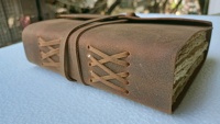 Journaux en cuir antique sur mesure avec sangle cravate faite avec vieilli vieux look finition antique coton papiers faits à la main agate
