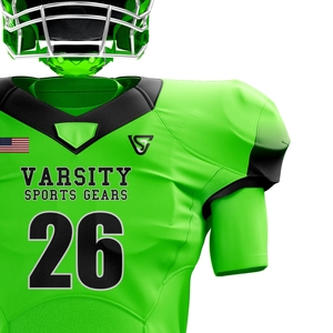 Uniforme de fútbol americano para hombres, pantalones de Jersey verdes y negros personalizados, aparejos transpirables, sarga, ropa deportiva duradera, Kit de entrenamiento - Product Image 6