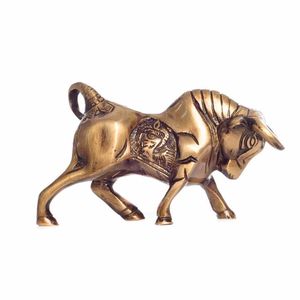 รูปปั้นวัวทองเหลือง kamdhenu ของตกแต่งบ้านที่หรูหรา - Product Image 5