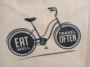 Cycle Printed <b>Jute</b> Bags Handmade <b>Sacks</b> Rectangle Shape With Handles Elegant Travel Bag Grocery Jewellery Use Sturdy Material - Product Image 3