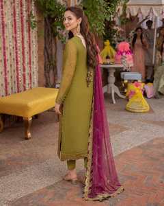 Robe de travail formelle pour femmes de qualité exceptionnelle moderne 2025-2026, dernier modèle de salwar kameez en coton pour les fêtes 01181 - Product Image 4