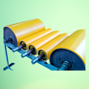 Rodillo deflector de goma amarillo para impresión de embalaje y máquinas industriales con alta resistencia al desgaste - Product Image 1