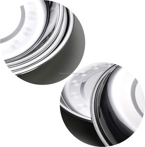 Ensemble d'assiettes en acier inoxydable, vaisselle en métal, assiettes robustes et durables pour la maison, la cuisine, les restaurants et les hôtels - Product Image 5
