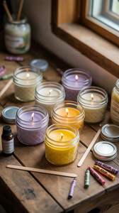 Ensemble de bougies parfumées à la cire de soja naturelle et de diffuseur de roseaux, pot en verre, décoration de la maison pour l'Aïd, le Ramadan, aromathérapie, relaxation, luxe, vente en gros - Product Image 3