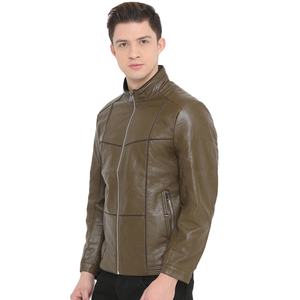 Veste en cuir d'agneau pour homme de qualité supérieure, personnalisée, col montant, imperméable, design tendance, nouvelle saison - Product Image 3