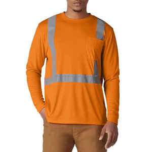Camisa de Seguridad Reflectante de Alta Visibilidad Hecha a Medida con Mangas Largas para Hombre 2025, Camisa de Seguridad Personalizada para Uso en Exteriores - Product Image 1
