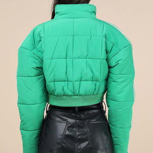 Veste matelassée imperméable pour femmes, veste d'hiver courte et chaude, veste bomber courte, parkas pour filles, OEM - Product Image 5