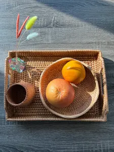 Plateaux de service en rotin en gros-Plateaux de restauration jetables écologiques de qualité supérieure - Product Image 3