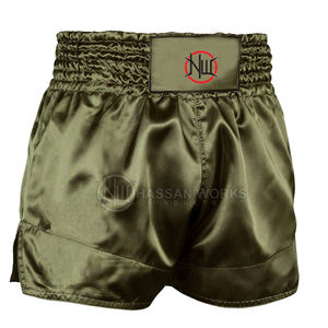 Nouveauté - Shorts de boxe thaïlandaise pour hommes - 100% polyester respirant, séchage rapide, haute qualité, service OEM, taille et impression personnalisables - Product Image 1