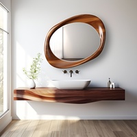 Moderne Vintage Massief Houten Spiegel Houten Muur Spiegels Grote Fabriek Verkoop Klassieke Esthetische Kunst Decor Jubileum