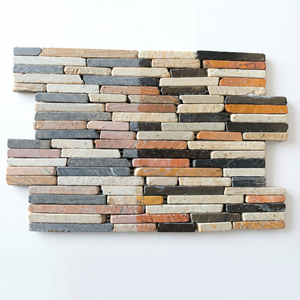 Zeolite Factory MS021 - Pegatinas de Pared en Barra de 1 CM, Mezcla de Rojo, Blanco y Gris - Product Image 1