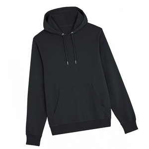 Sudadera con capucha negra de gran tamaño con cremallera, chaqueta de lana de algodón Unisex, cremallera completa, cómoda Impresión de logotipo personalizado, ropa de calle de invierno, sudaderas con capucha - Product Image 4