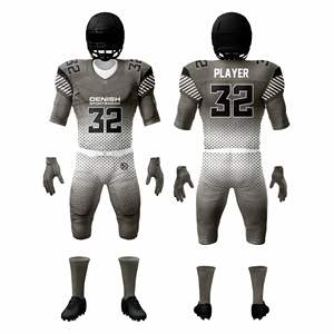 Kit de football américain pour jeunes personnalisé OEM en polyester respirant comprenant un logo imprimé de pantalon en jersey pour la pratique du jeu - Product Image 1