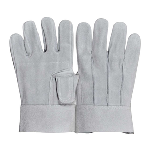 Guantes de soldadura de cuero genuino de tamaño XL con puño corto, antiimpacto y a prueba de fuego para trabajo y uso general, muestra gratis - Product Image 1