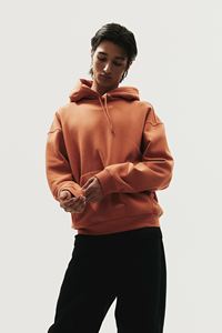 Sudadera de manga larga de algodón 100% de alta calidad para hombre, sudadera personalizable OEM ODM Loose Fit con bolsillo de canguro para Rust Orange Wint - Product Image 5