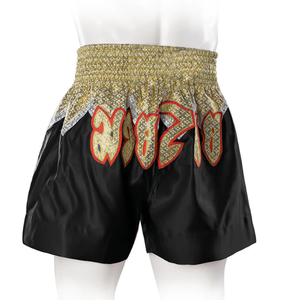 Pantalones cortos de boxeo para hombre de cuero PU 100% con logotipo personalizado, estilo callejero, de talla grande, cierre de cintura elástica, ropa de calle de lona teñida lisa - Product Image 3