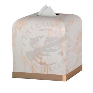 Caja de almacenamiento de servilletas de Metal galvanizado, cubierta de pañuelos faciales, servilleteros para eventos de boda, soporte de caja de pañuelos de Metal galvanizado - Product Image 1