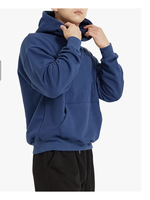 Supplier Grosir Bangladesh Hoodie Pria Logo Kustom Kain Polos Pewarnaan Berkualitas Tinggi Fleece Pullover Grosir Streetwear Polos