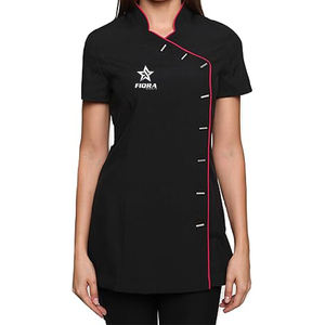 Conjunto de Uniforme Médico de Alta Calidad con Cuello en V y Cremallera, Pantalones Jogger, Uniforme Profesional para Manicuristas y Spa - Product Image 1