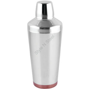 Shaker à cocktail régulier de qualité supérieure en acier inoxydable avec une couche inférieure en cuivre, disponible en 500ml et 700ml Design classique élégant - Product Image 1