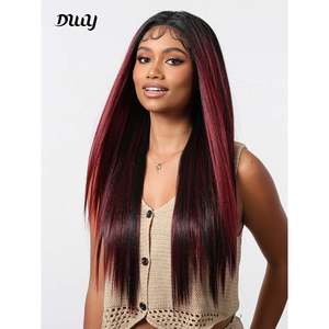 Perruque Body Wave DWY 13x6 pour Lace Frontal avec racines foncées, cheveux vierges longs, dentelle HD, modèle P4/27, longueurs étirées 32-40 - Product Image 1