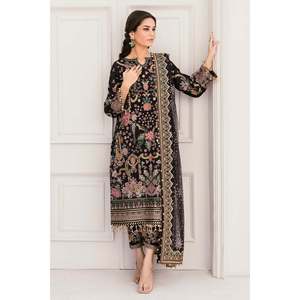 Conjunto de Traje de Seda Bordado para Mujer CH11-04 Cosido - Product Image 1