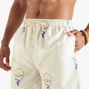 Short de bain imprimé pour homme, style urbain, avec fermeture à cordon, doublure en maille, tissu anti-UV écologique à séchage rapide - Product Image 5