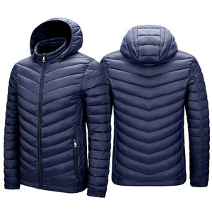 Manteau d'hiver brillant de Style High Street pour hommes meilleure qualité veste en duvet bouffante personnalisée col à capuche tissu tissé Promotion de la qualité - Product Image 4
