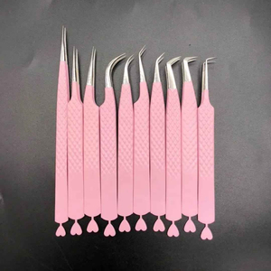 Kit de pinces à épiler pour extensions de cils en acier inoxydable personnalisé, anti-magnétique, avec poignée confortable, professionnel pour volume/isolation des cils - Product Image 5