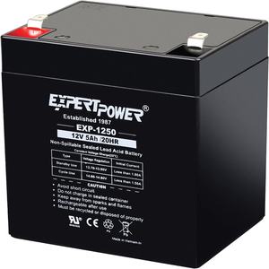 แบตเตอรี่แบบชาร์จไฟได้ BRANDNEW ExpertPower EXP1250-12V 5Ah สำหรับจักรยานไฟฟ้า/สกูตเตอร์ ฟลอริด้า สหรัฐอเมริกา - Product Image 1