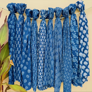 Sarong índigo de algodón azul, tela India teñida a mano Natural, ropa de playa, bufanda de mujer, sarong de verano, tela de gasa suave, Pareo para todas las estaciones - Product Image 1