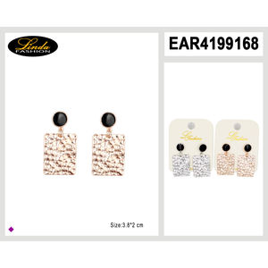 Boucles d'oreilles multi-cercles Linda Fashion en alliage plaqué argent, bijoux de mode unisexe - Product Image 5