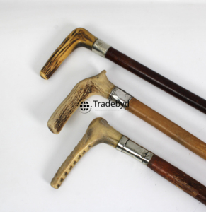 Manche de canne à corne personnalisé pour cannes en bois forte adhérence ergonomique Tradebyd - Product Image 3